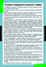 Правила поведения в кабинете химии.