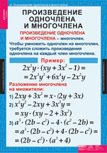 Произведение одночлена и многочленов.